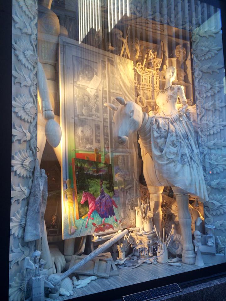 Bergdorf Goodman holiday window display representing Painting