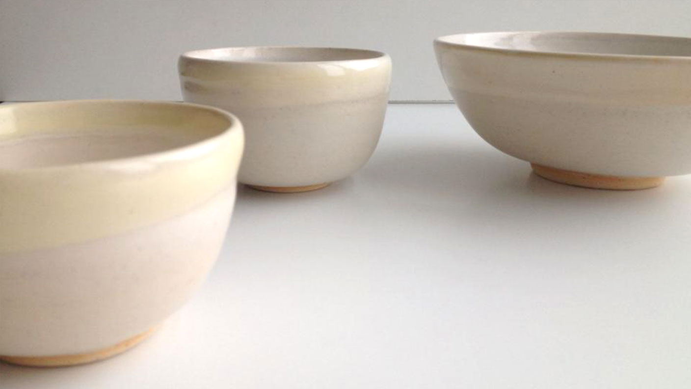 ceramic winter white ivory bowls